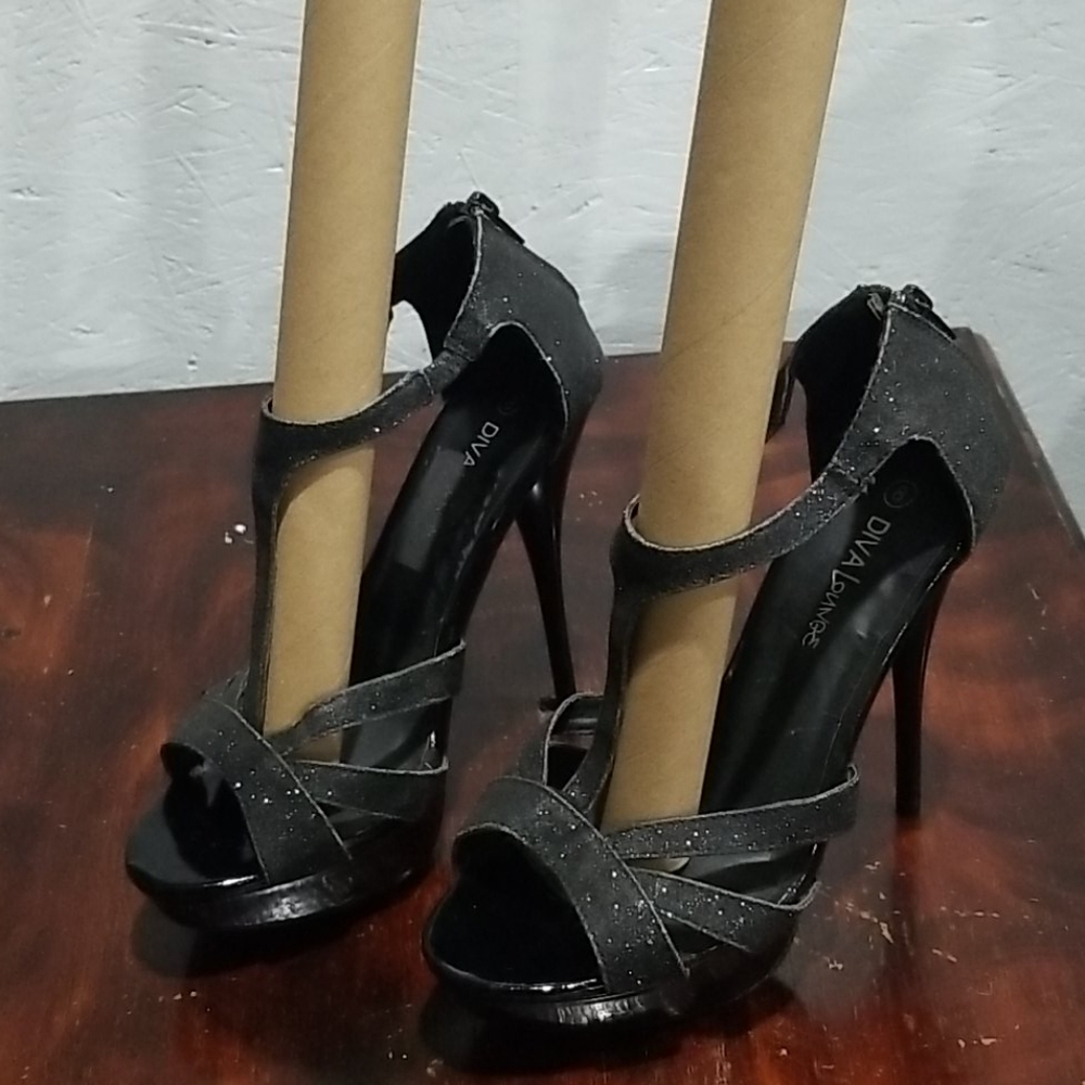 Black Sparkly Heels